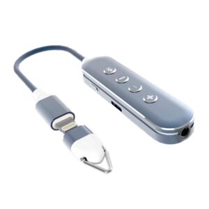 Tingz 8 Pin Audio and Lightning Cable Adaptor Grey Tingz 8 Pin Audio and Lightning Cable Adaptor Grey